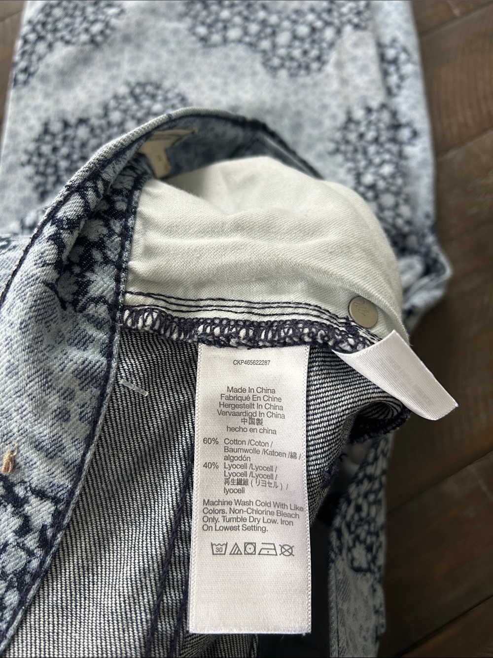 Madewell Light Blue Floral Print Straight Leg Jeans - Picture 10 of 10